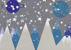 Dreamy Mountain Night Sky