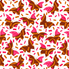 Wall mural Geometric Butterflies Pink Brown – fototapet med unikt motiv som skapar en inspirerande fondvägg