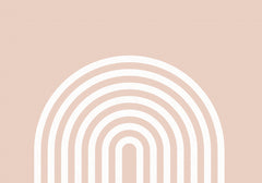 Wall mural Peach Rainbow – fototapet med unikt motiv som skapar en inspirerande fondvägg