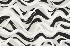 Wall mural White Black Waves Pattern Square – fototapet med unikt motiv som skapar en inspirerande fondvägg