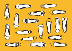 Wall mural Yellow Flats – fototapet med unikt motiv som skapar en inspirerande fondvägg