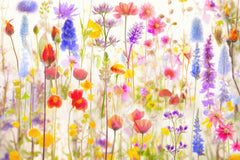 Wall mural Flowers Power – fototapet med unikt motiv som skapar en inspirerande fondvägg