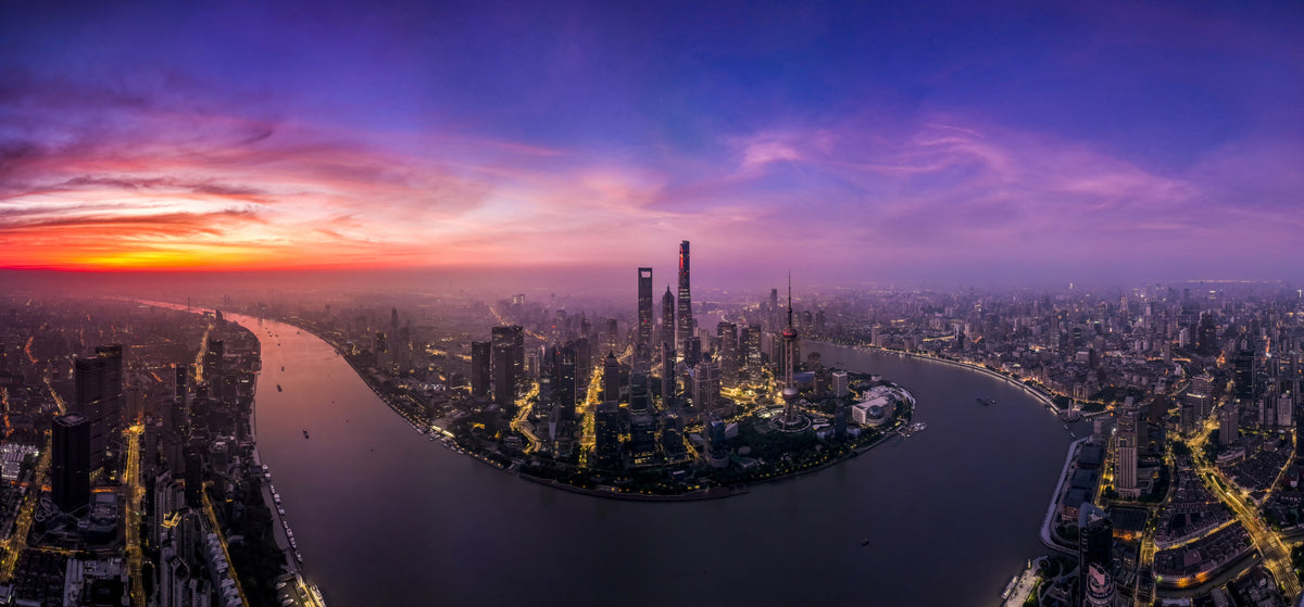 Morgengry i Lujiazui Shanghai