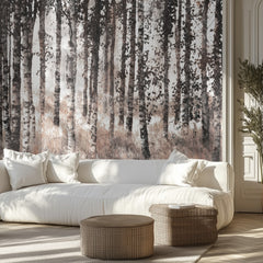 Misty Birch Forest