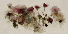 Wall mural Wild Dry Roses – fototapet med unikt motiv som skapar en inspirerande fondvägg