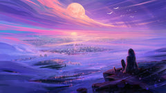 Wall mural Violet3png – fototapet med unikt motiv som skapar en inspirerande fondvägg