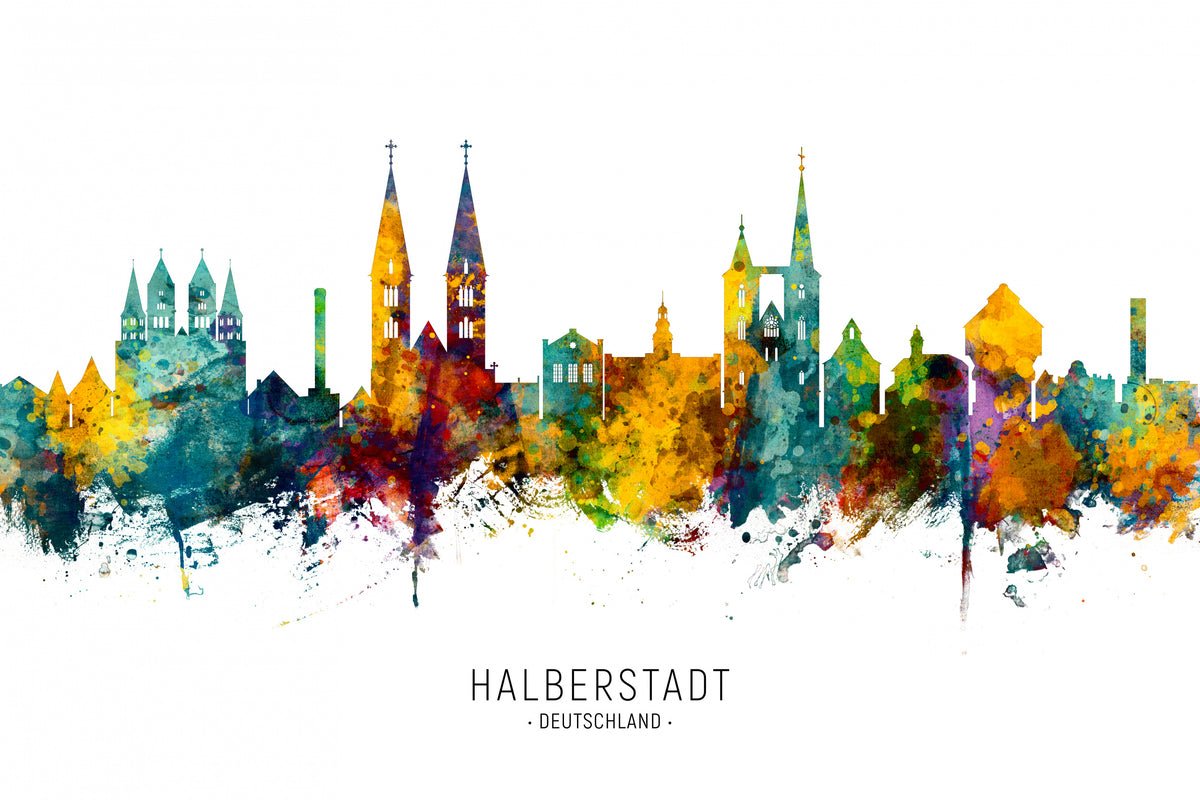 Halberstadt Tyskland Skyline