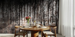 Misty Birch Forest