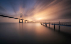 Wall mural The bridge light – fototapet med unikt motiv som skapar en inspirerande fondvägg