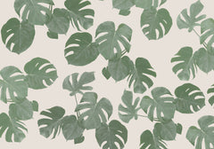 Wall mural Monstera Leaves – fototapet med unikt motiv som skapar en inspirerande fondvägg