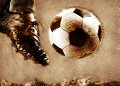 Wall mural Football Soccer Sport Art 3 – fototapet med unikt motiv som skapar en inspirerande fondvägg