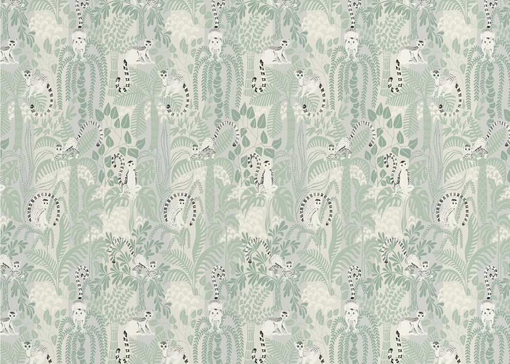 Lemurs Jungle Pattern