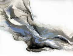 Konst Grey Smoke – Fototapet med abstrakt rökmönster – fototapet med unikt motiv som skapar en inspirerande fondvägg