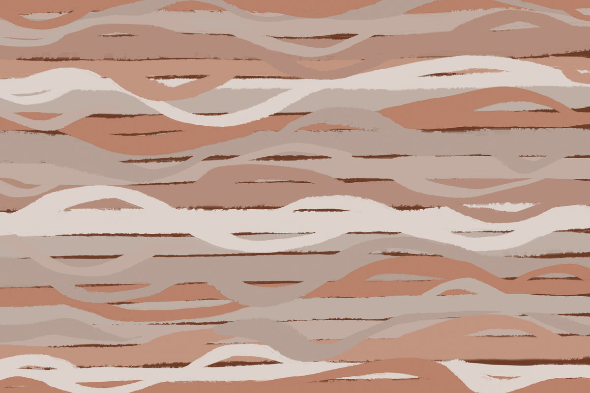 Pastellfarget bølgestripemønster
