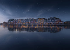 Wall mural Peaceful evening in the Netherlands – fototapet med unikt motiv som skapar en inspirerande fondvägg
