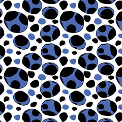 Wall mural Spotty Retro Navy Blue – fototapet med unikt motiv som skapar en inspirerande fondvägg