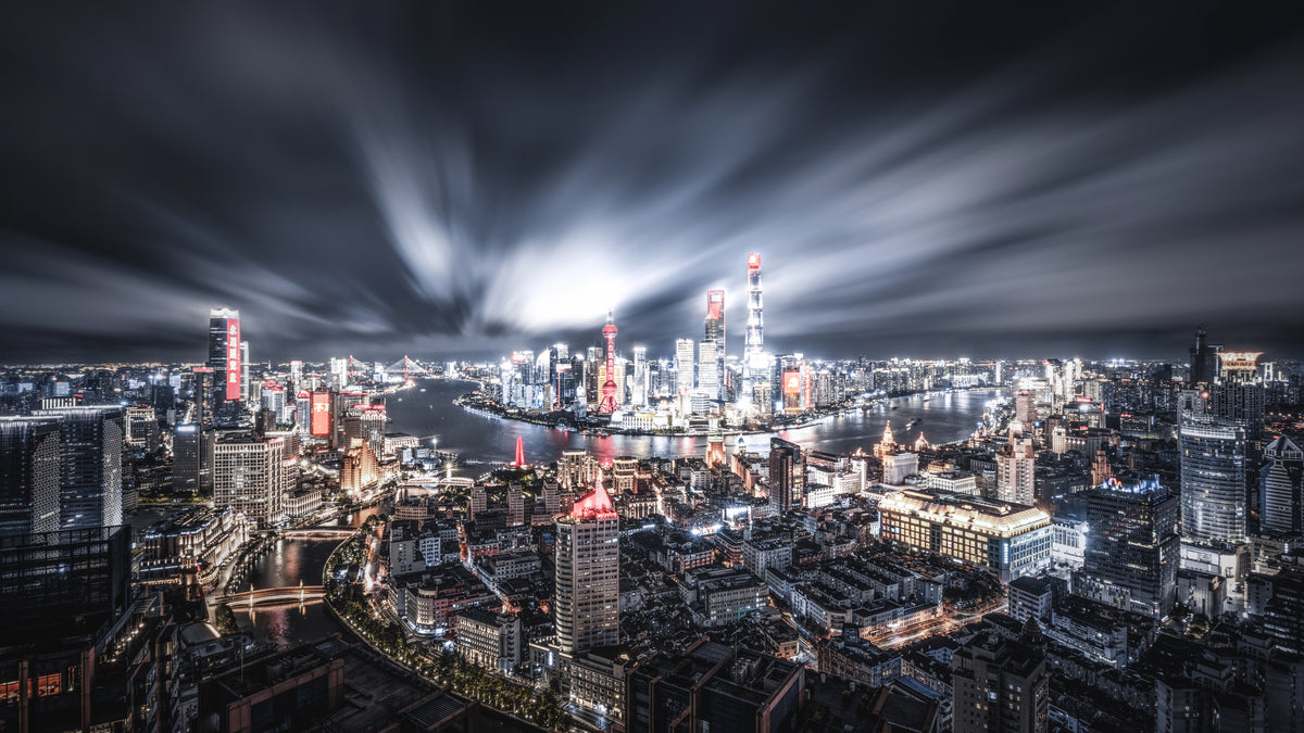Sterk vind i Shanghai