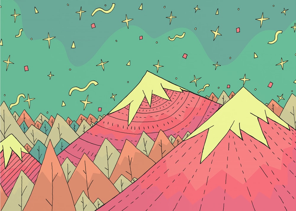 Vibrant Mountain Dreamscape