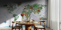 Kids Illustrated World Map