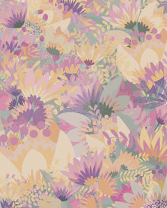 Wall mural Scandi japandi flowers 1 – fototapet med unikt motiv som skapar en inspirerande fondvägg