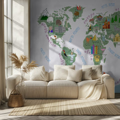 Kids Illustrated World Map