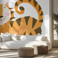 Friendly Cartoon Tiger