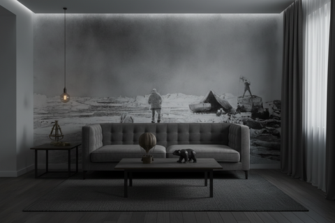 Andréexpeditionen - Lägret - Historisk polarexpedition fototapet från 1897