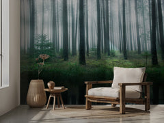 Misty Forest Reflections