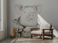 Cute Watercolor Pig