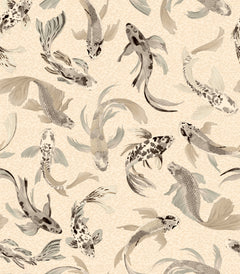 Wall mural Hla19 Koi Fish Neutral – fototapet med unikt motiv som skapar en inspirerande fondvägg