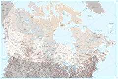 Wall mural Detailed map of Canada Lincoln – fototapet med unikt motiv som skapar en inspirerande fondvägg