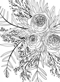 Wall mural Haruyo bouquet – fototapet med unikt motiv som skapar en inspirerande fondvägg