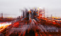 Wall mural Tron City – fototapet med unikt motiv som skapar en inspirerande fondvägg