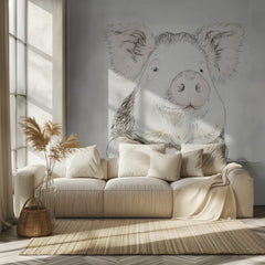 Cute Watercolor Pig