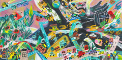 Wall mural My World – fototapet med unikt motiv som skapar en inspirerande fondvägg
