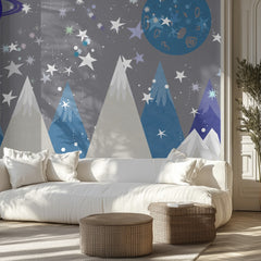 Dreamy Mountain Night Sky