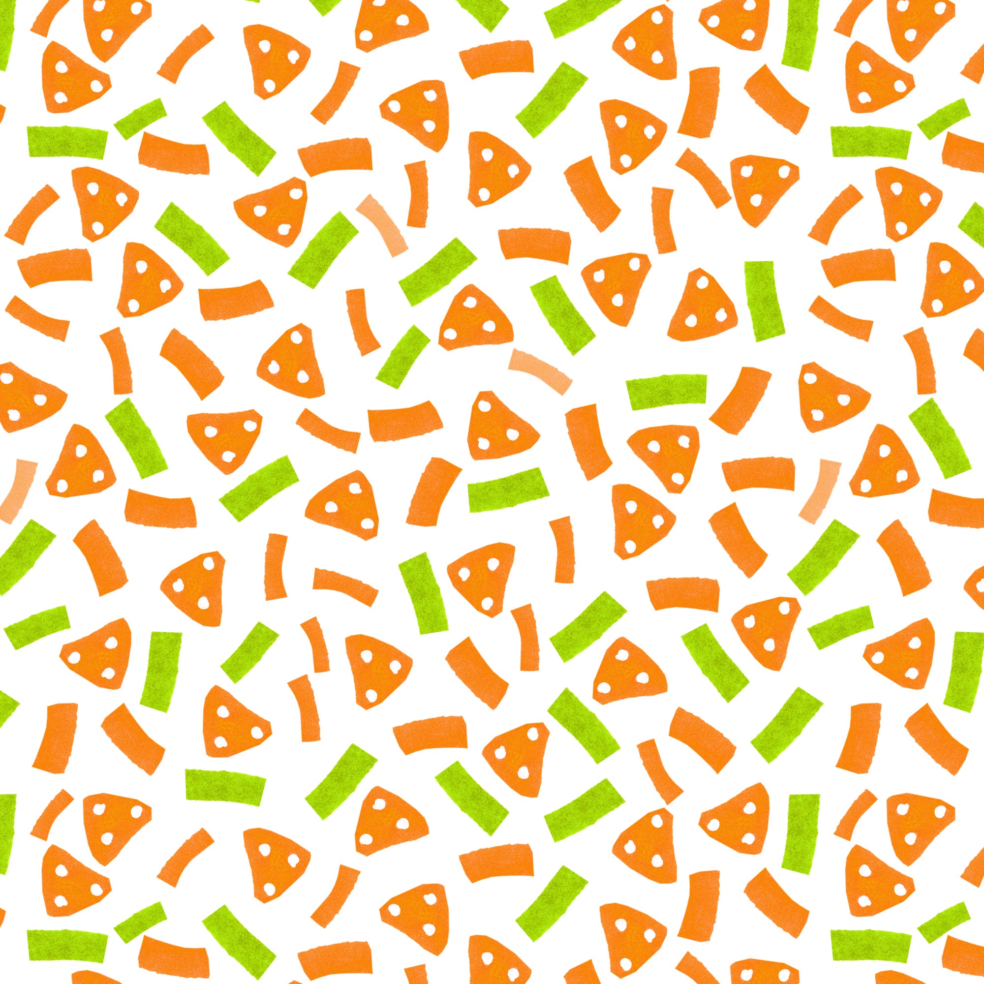 Geometric Marks Navy Orange Green