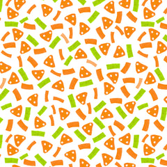 Wall mural Geometric Marks Navy Orange Green – fototapet med unikt motiv som skapar en inspirerande fondvägg