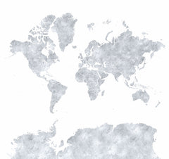 Wall mural Gray world map – fototapet med unikt motiv som skapar en inspirerande fondvägg
