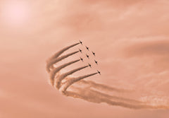 Wall mural Sunset Arrows – fototapet med unikt motiv som skapar en inspirerande fondvägg