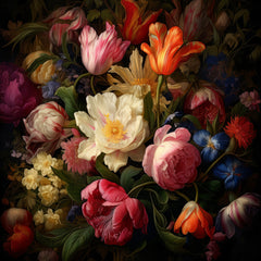 Wall mural Fa Vintage Floral 57 – fototapet med unikt motiv som skapar en inspirerande fondvägg