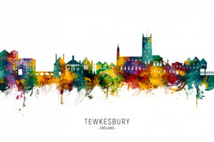 Wall mural Tewkesbury England Skyline – fototapet med unikt motiv som skapar en inspirerande fondvägg
