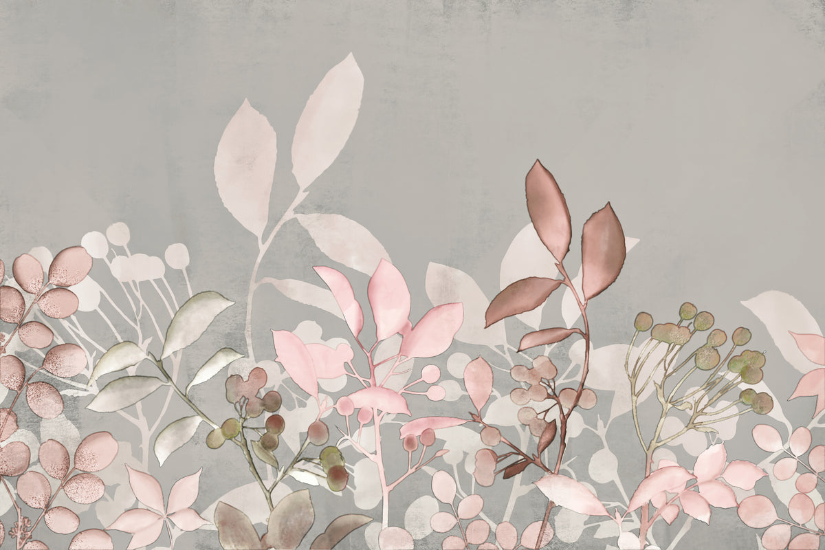 Akvarell Pastell Hage Rosa