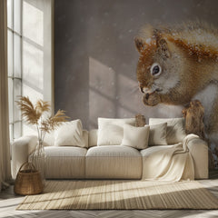 Snowy Red Squirrel