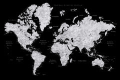 Wall mural Eban world map in Spanish – fototapet med unikt motiv som skapar en inspirerande fondvägg