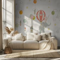 Whimsical Elephant Moon