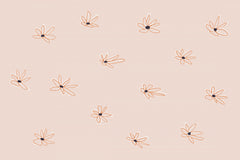 Wall mural Naive Flowers – fototapet med unikt motiv som skapar en inspirerande fondvägg