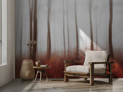 Misty Red Forest