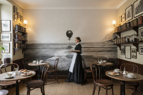 Andréexpedition - Örnen efter start - Historisk fototapet med polarexpedition