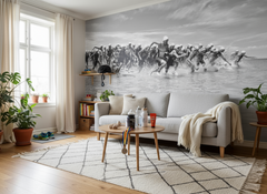 Sport Go! - Fototapet med svartvit simstart – fototapet med unikt motiv som skapar en inspirerande fondvägg
